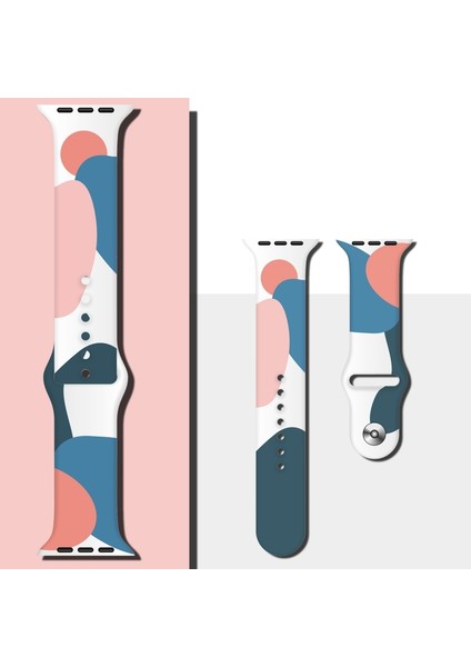 Apple Watch Uyumlu 7 45MM / 6 & Se & 5 & 4 44MM / 3 & 2 & 1 42MM Için Kayış Stil6