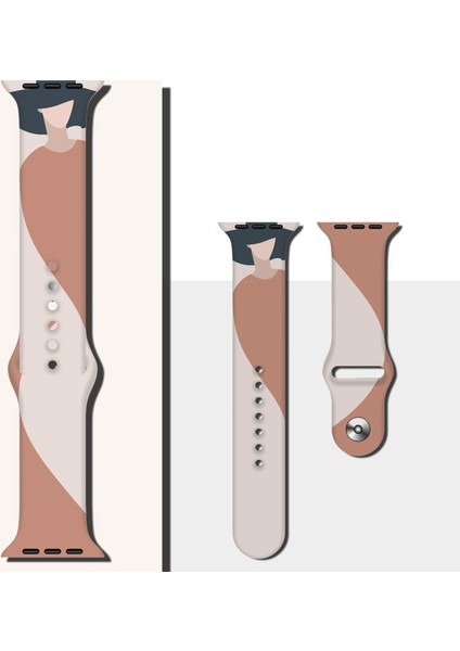 Apple Watch Uyumlu 7 45MM / 6 & Se & 5 & 4 44MM / 3 & 2 & 1 42MM Için Kayış STIL16