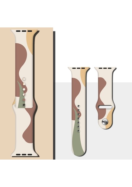 Apple Watch Uyumlu Kol Saati Kayışı - Çok Renkli (Yurt Dışından)