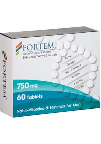 Biotin ve Çinko Karışımı Bay Tablet 60 Adet