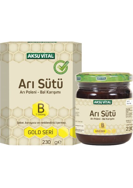 Arı Sütü Bal Polen Bebe Doz (B) 7.000 Mg 230 gr