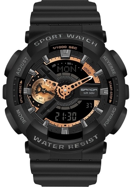 3110 Çok Fonksiyonlu Erkek Saati Siyah (Yurt Dışından)