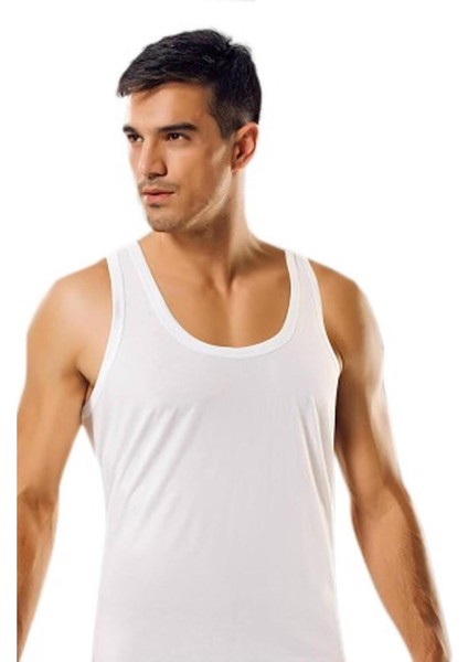 Erkek Beyaz Pamuklu Atlet 8'li Paket