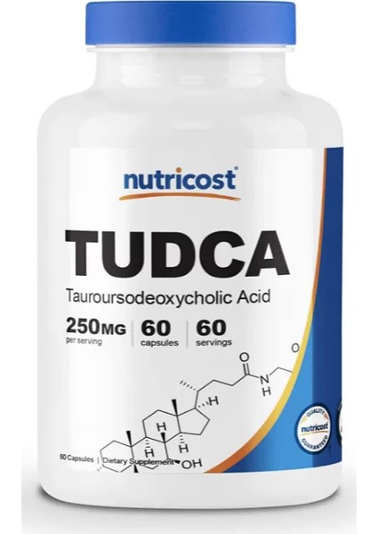 Tudca 250mg, 60 Capsul..(Adınıza Faturalı Resmi Orj Amerikan Ürünü). TR Tek