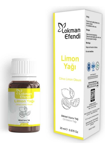 Lokman Efendi Limon Yağı 20 cc