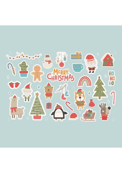 Sticker Master 100 Adet Yılbaşı Christmas Graffiti Jdm Araba Stickers Motor Bisiklet Laptop Sticker Etiket Çıkartma Oto Motor Pc Etiket