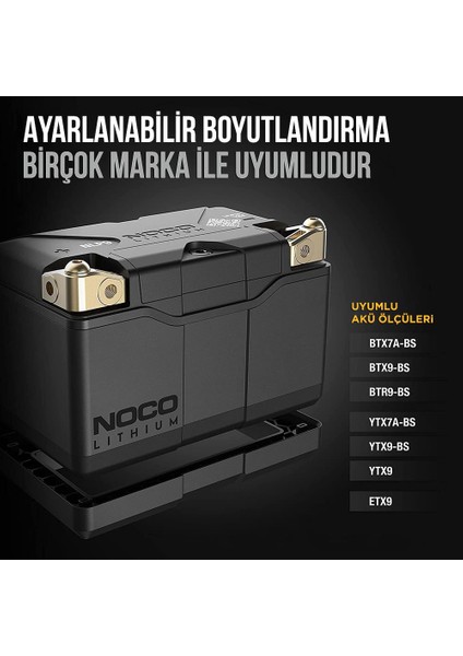 Nlp9 12V 3AH. 38WH Li-Ion Motosiklet Aküsü Cca 400A LIFEP04