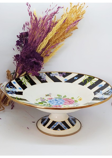 Ebruliemaye 30 cm Vintage Ayaklı Meyvelik