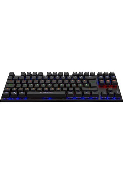 KB-R17 Raptor Black USB 6 Color Blue Switch Lc Layout Gaming Mechanical Keyboard