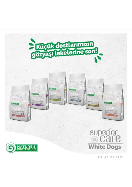 Natures Protection Nature's Protection Superior Care Beyaz Köpekler Tahılsız Beyaz Balıklı Yetişkin, Küçük ve Mini Irklar Için Köpek Maması 10KG