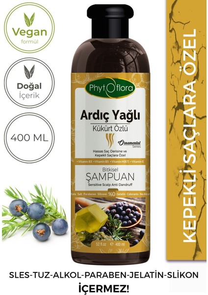 Tuzsuz Hassas Saç Derisine Ve Kepekli Saçlara Özel Ardıç Yağlı Bitkisel Şampuan