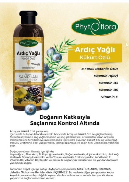 Tuzsuz Hassas Saç Derisine Ve Kepekli Saçlara Özel Ardıç Yağlı Bitkisel Şampuan