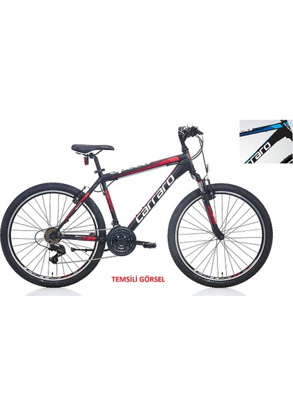 26J Carraro Speed 260 Dağ Bisikleti - Mat Siyah Mavi - 41