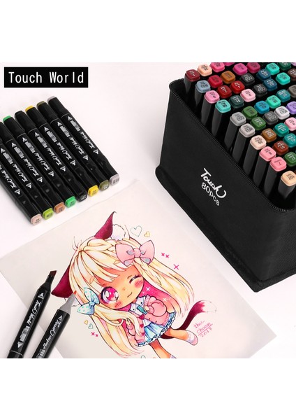 40 Renkli Yağlı Alkol Bazlı Işaretleyici Kalem - Siyah (Yurt Dışından)