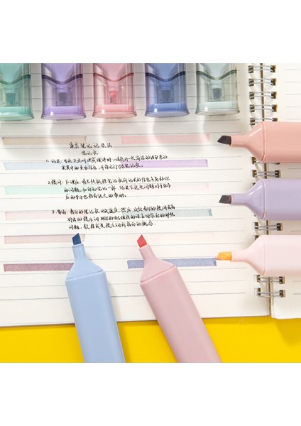 Pastel Fosforlu Kalem Original Pastel Renk Fosforlu Kalem 6'lü Paket （rastgele Renk）