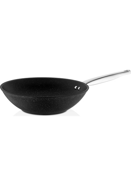 Black Line Granit Döküm 28 cm. Wok Tava