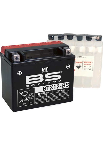Bs Akü BTX12-BS Motosiklet Aküsü