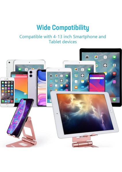 Katlanabilir Tablet Standı - Pembe (Yurt Dışından)
