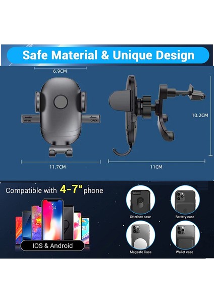 Eller Serbest Pano Ön Cam Hava Firar Araç Telefonu Tutucu Montaj Tüm Cep Telefonları Için Fit (Yurt Dışından)