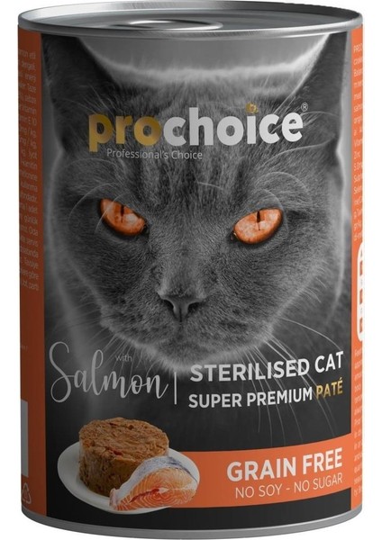 Pro Choice Prochoice Somonlu Kısırlaştırılmış Kedi Konservesi 400 gr x 12