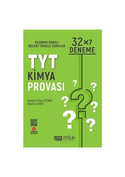 Nitelik Yayınları YKS TYT Kimya Provası 32 x 7 Deneme