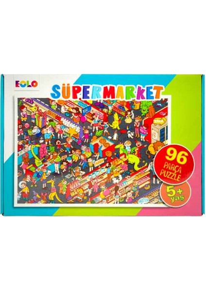 Eolo +5 Yaş Süpermarket 96 Parça Puzzle