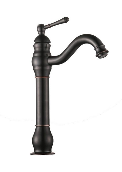 S Borulu Çanak Banyo Lavabo Bataryası Siyah
