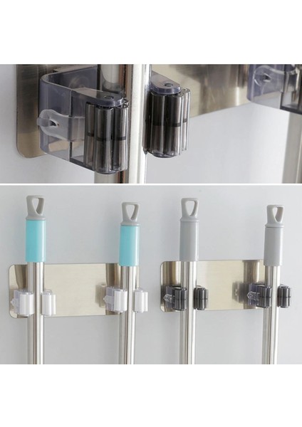 Buffer Pratik Organizer 4'lü Yapışkanlı Fırça Paspas Mop Fırça Sabitleyici Ergonomik Alet Aparatı
