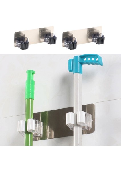 Buffer Pratik Organizer 4'lü Yapışkanlı Fırça Paspas Mop Fırça Sabitleyici Ergonomik Alet Aparatı