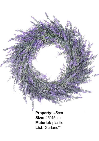 Çekici Asılı Çelenk Dayanıklı Aşınmaya Dayanıklı Güzel Güzel Görünümlü Lavanta Asılı Çelenk Dekorasyon Için (Yurt Dışından)