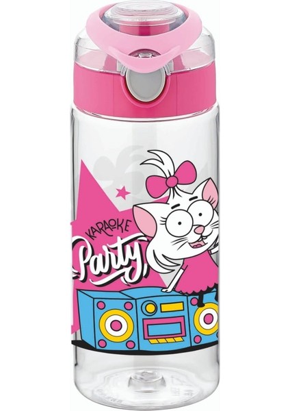 Kral Şakir Desenli Tritan Matara Pembe 500 ml