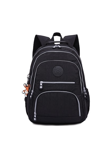 Sırt Çantaları Okul Sırt Çantası Laptop Bagpack Seyahat Çantası, Boyutu: 31X14X42 cm (T0989 Siyah)