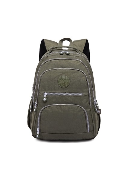 Sırt Çantaları Okul Sırt Çantası Laptop Bagpack Seyahat Çantası, Boyutu: 31X14X42 cm (T0989 Ordu Yeşil)