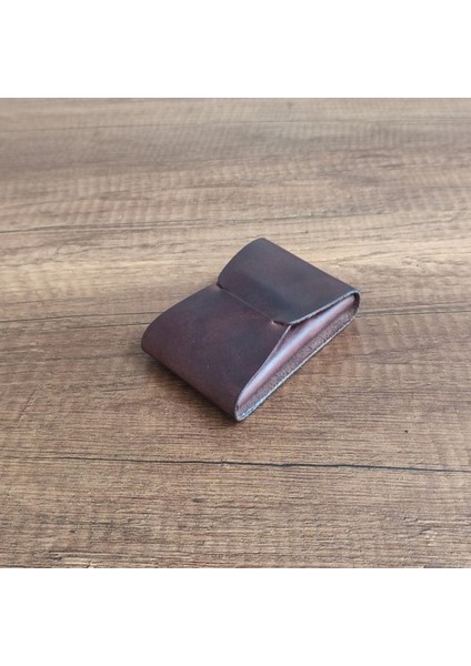 Minimalist Dikey Ön Cep Cüzdanı Crazy Deri