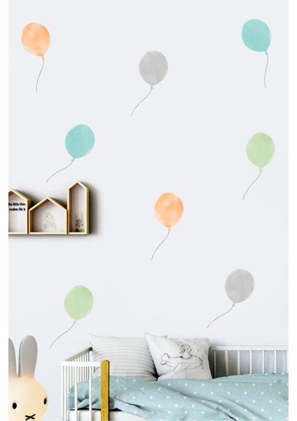Renkli Balonlar Dekoratif Çocuk Odası Stickerı fiyatları