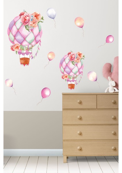 Çiçekli Soft Balonlar Dekoratif Çocuk Odası Stickerı fiyatları