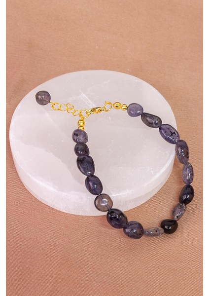 Iyolit Taşlı Doğal Taş Bileklik