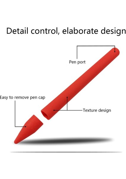 Microsoft Surface Pro 5/6 Için Stylus Kalem Silika Jel Koruyucu Kılıf (Kırmızı)
