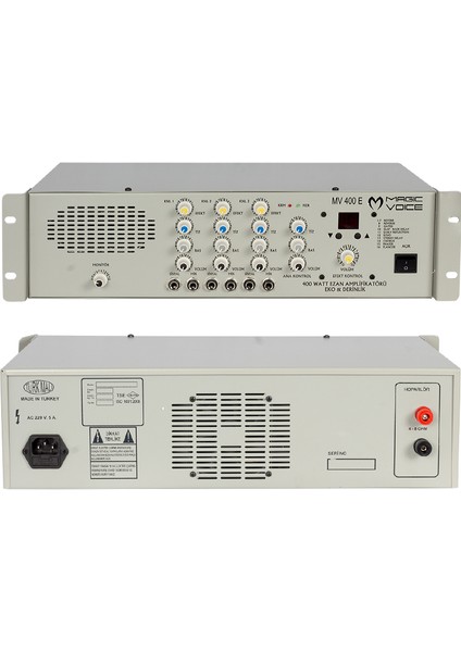 MV-400EF 400 Watt 3 Mik.grş-Monitör Hop Lu Cami Minare/küp Trafosuz Anfi