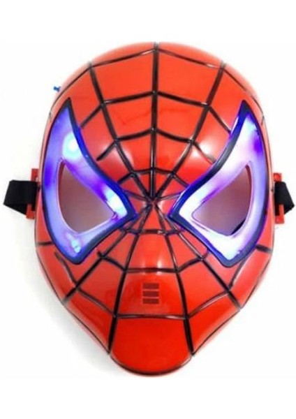 Kırmızı Renk LED Işıklı Spiderman Örümcek Adam Maskesi