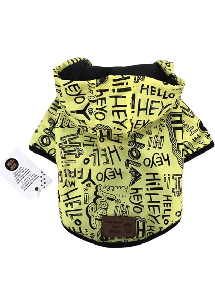 My Friend Raincoat Küçük ve Orta Irk Köpekler İçin Kapüşonlu Yağmurluk Köpek Kıyafeti Sarı Xl