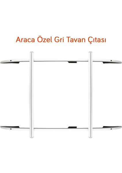 Ford Custom Uzun 2012+ Gri Tavan Çıtası