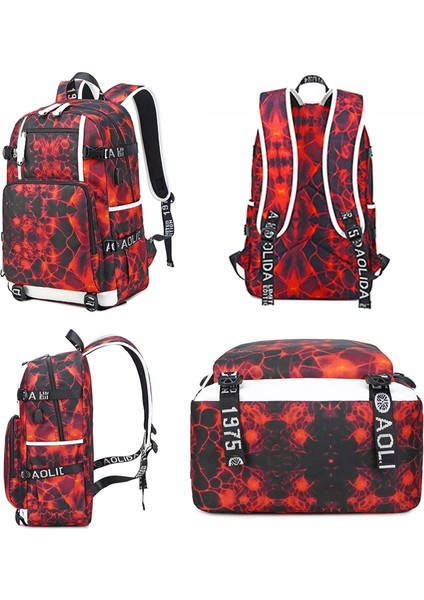 Puluz 6101-5 Su Geçirmez Baskılı Sırt Çantası Geometrik Kırmızı (Yurt Dışından) fiyatları