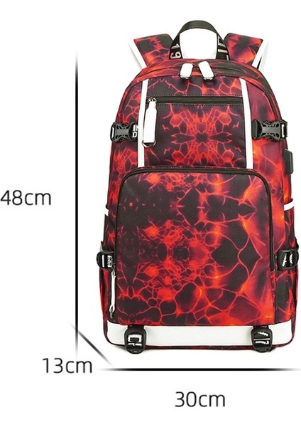 Puluz 6101-5 Su Geçirmez Baskılı Sırt Çantası Geometrik Kırmızı (Yurt Dışından) modelleri