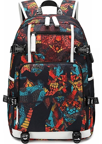 Puluz6101-4 Günlük Sırt Çantası Baskılı Kırmızı (Yurt Dışından)