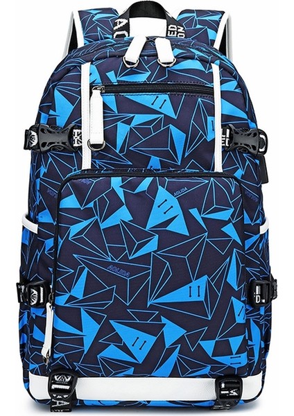 Puluz6101-4 Günlük Sırt Çantası Üçgen Mavi (Yurt Dışından)