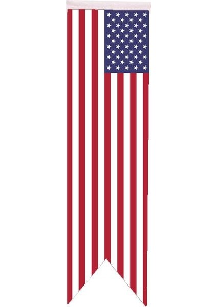 Masa Üstü Kırlangıç Amerika Bayrağı - 8 x 30 cm Çift Taraflı Saten Kumaş