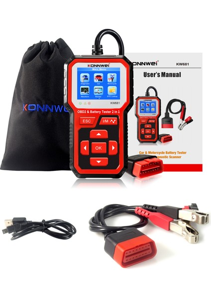 KW681 Araba ve Motrocycle Pil Test Cihazı ve (Yurt Dışından) fiyatları