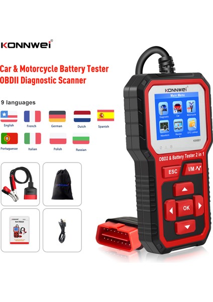 KW681 Araba ve Motrocycle Pil Test Cihazı ve (Yurt Dışından) modelleri