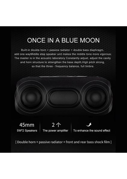 Tf Kart Yuvası (Mavi) ile 3D Stereo Bluetooth Açık Hoparlör Tarafından